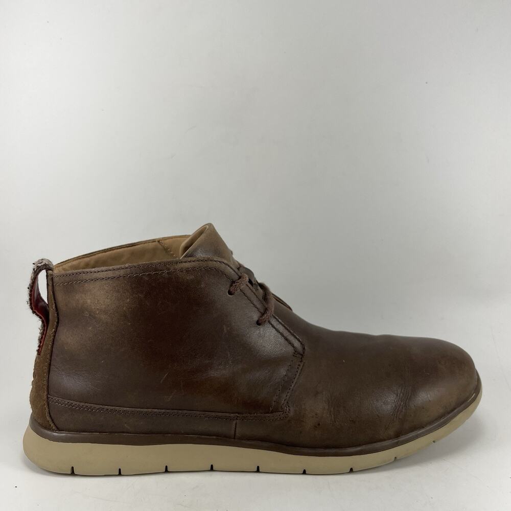UGG Freamon WP Chukka Boots Mens Size 12 Grizzly Leather Waterproof Lace Up Boot